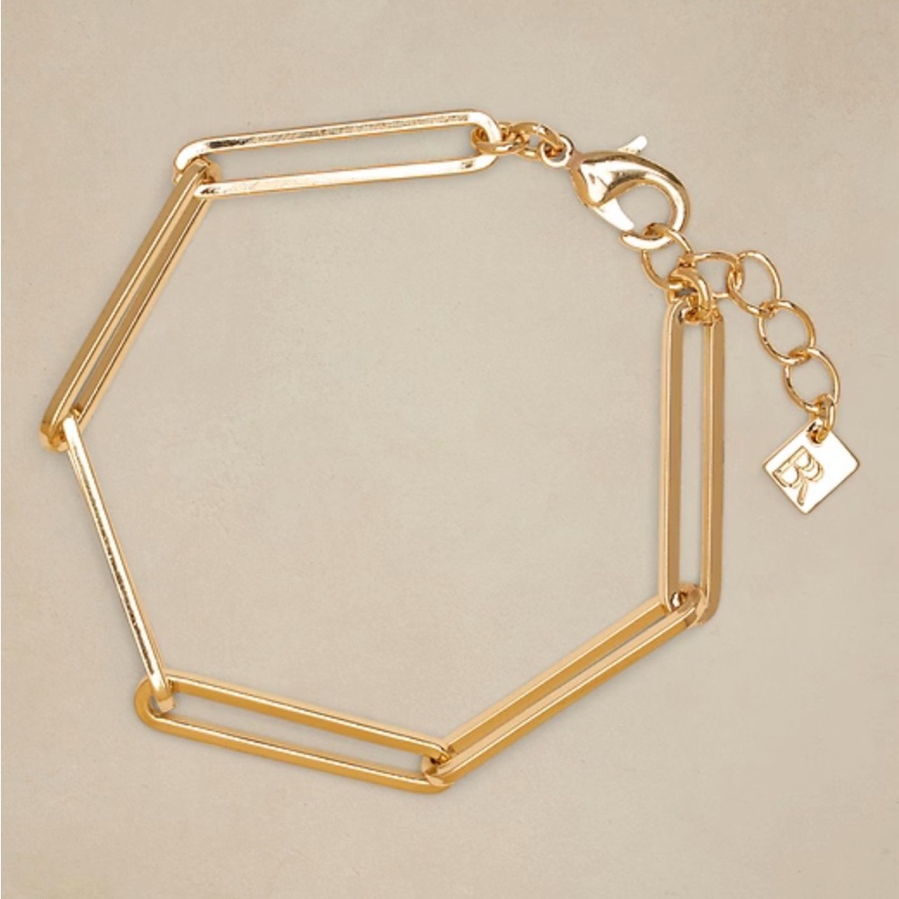 Banana Republic PAPERCLIP CHAIN BRACELET Elegant Gold Bracelet - Picture 6 of 6